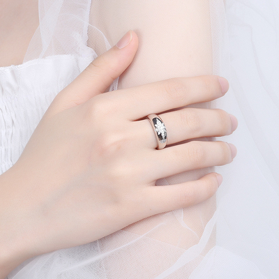 Unisex Alibaba-Compras en línea Anillos de banda Starburst Revestidos de oro en plata esterlina 925