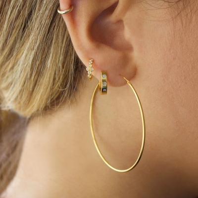 Orescos con estilo 14K Oro Vermeil Estrella Conjunto de Diamante Abrazar Culos para el estilo sin esfuerzo