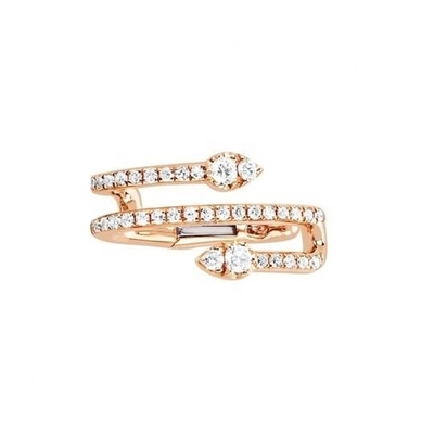 Esposito de orejas de diamantes en plata esterlina 925 para opciones de chapa de boda
