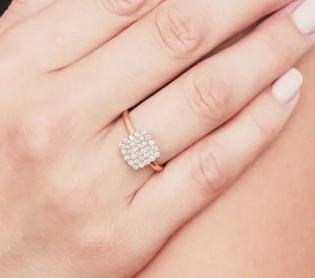 2024 Anillos Brasileño Pave Blanco CZ Anillo de plata para joyería fina Accesorios de moda