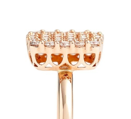 2024 Anillos Brasileño Pave Blanco CZ Anillo de plata para joyería fina Accesorios de moda