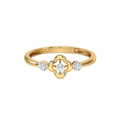 Anillos para Unisex 925 Triada de Plata Triada de Clover Anillo en Anillo Brasileño Joyería