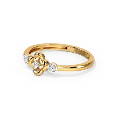 Anillos para Unisex 925 Triada de Plata Triada de Clover Anillo en Anillo Brasileño Joyería