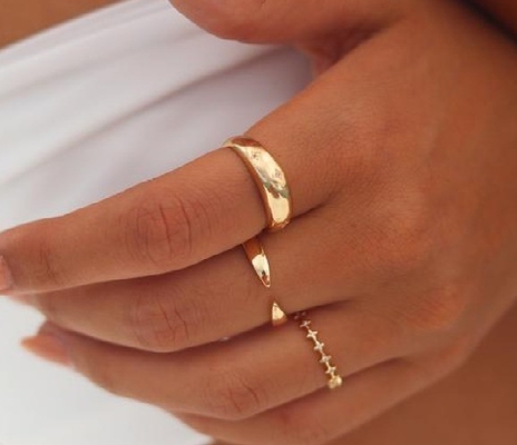 Anillos de la banda de la eternidad 18K de oro brasileño joyería estrella 925 de plata esterlina anillo femenino cúpula