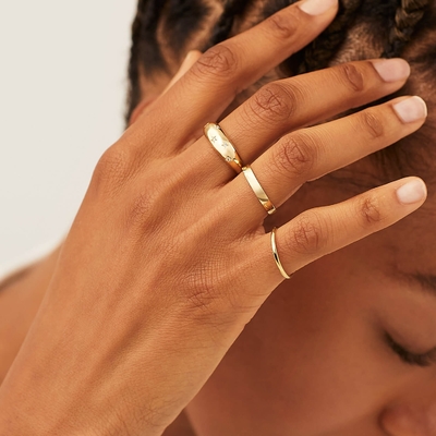 Anillos de la banda de la eternidad 18K de oro brasileño joyería estrella 925 de plata esterlina anillo femenino cúpula