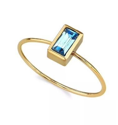 Anillo de cristal de zirconia cúbico de oro de 14K OEM Anillo de piedra de oro