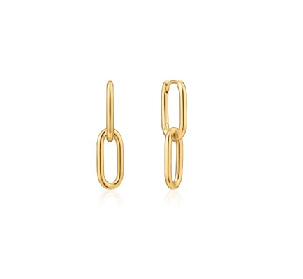 Oportunidad de boda simple de plata cable de enlace de oreja de 30 mm de altura diseño elegante