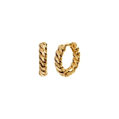 18K Oro Declaración de los aretes del aro Declaración 925 de los aretes de plata esterlina