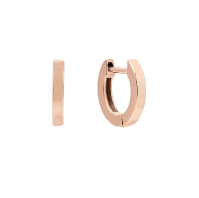 Minimalista y de moda con abrazos 925 de plata esterlina, aretes unisex con dorado de 18K