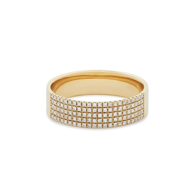 Micron Pave CZ 18K anillos de piedra preciosa dorada cigarrillo 925 plata esterlina