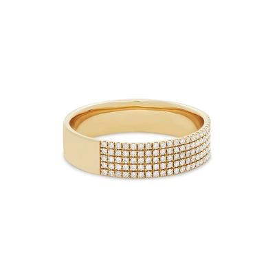 Micron Pave CZ 18K anillos de piedra preciosa dorada cigarrillo 925 plata esterlina