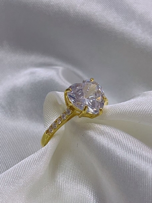 Tecnología de inserción de micro inserción Corte de corazón CZ Piedra 925 Anillos de compromiso de plata esterlina