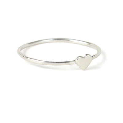 Anillo de corazón de diseño sencillo real 925 plata 18K dorada sin manchas