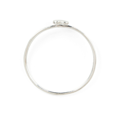 Anillo de corazón de diseño sencillo real 925 plata 18K dorada sin manchas
