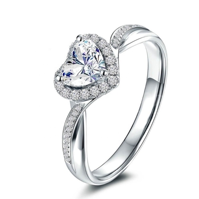 Anillos de hierba delicados de corazón 925 joyas de plata esterlina para mujeres accesorios de moda