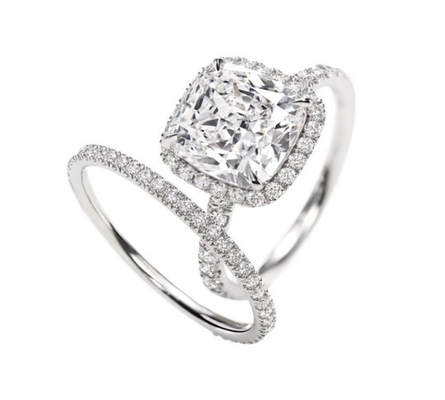 Europa y América Tendencia Anillo de compromiso de plata esterlina Con plateado