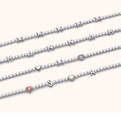 OEM clásico de latón collar de estrella de tenis collar con piedras de zircón cúbico brillante
