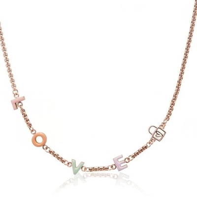 Nombre personalizado collar letras individuales esmalte personalizado de oro collar iniciales