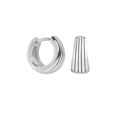 ECO 925 de plata esterlina, pendientes de abrazos de oro blanco para el aniversario