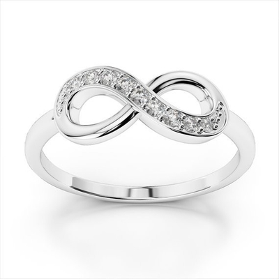 Anillos de amor infinito en plata de 925 esterlinas para el amor eterno