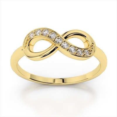 Anillos de amor infinito en plata de 925 esterlinas para el amor eterno