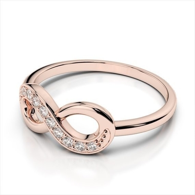 Anillos de amor infinito en plata de 925 esterlinas para el amor eterno