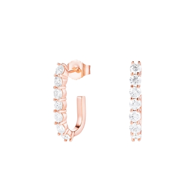 Tendencia 925 de plata 14k de oro Tendencia Bend Stud aretes para mujeres Chicas Joyería