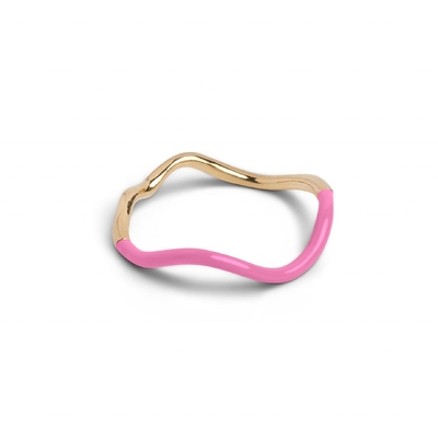 925 de plata esterlina 18k de oro rosa de esmalte anillos para mujeres niñas