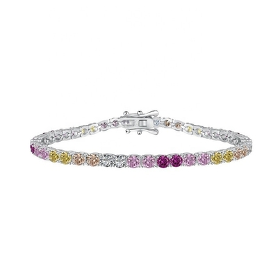 Brazalete de tenis de plata esterlina 925 para mujeres