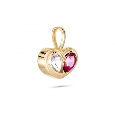 Día de San Valentín regalo colorido en forma de corazón colgante de piedras preciosas collares para el compromiso