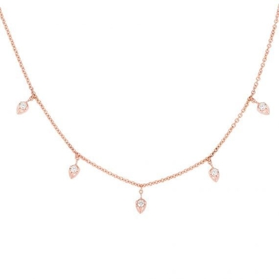 18K de oro Revestido de la cadena 925 de plata esterlina Collar fino para mujeres diseño de corte de princesa