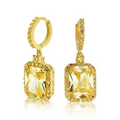 925 Materiales de plata esterlina Tipo de las mejores ventas de oro blanco Revestido Dangle Auriculares nupciales