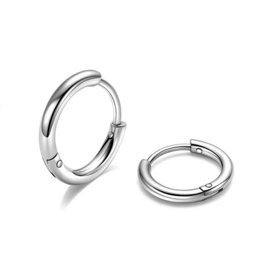 Simply Rose Gold 8mm con colgante Huggie pequeño aro de acero inoxidable para la graduación