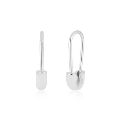 925 de plata esterlina de moda femenina con pendientes adornados con acabado de gota de esmalte azul