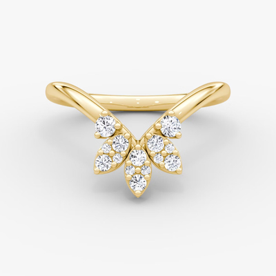 Nuevos llegados diseñan elegantes anillos de plata de 925 libras de oro de 18 quilates con coronas de pétalos