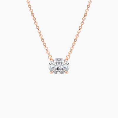 Corte ovalado 5A Circonia cúbica blanca colgante de piedra preciosa brillante collares para mujeres joyas clásicas