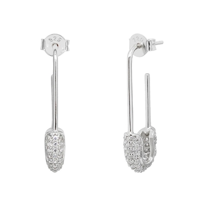 Los pendientes de aro femenino en plata 925 con claridad CZ Diamante de oro amarillo brasileño joyas