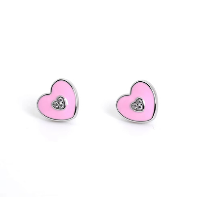 Oportunidad de la boda Rosado de corazón de los pendientes para el collar de joyería conjuntos