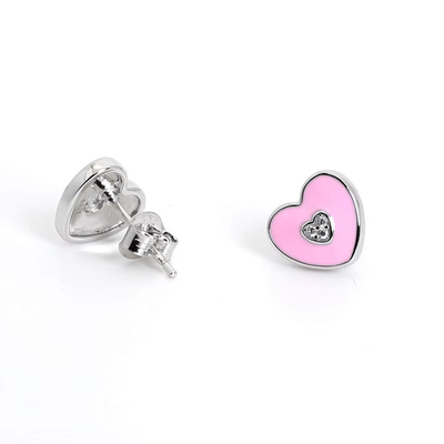 Oportunidad de la boda Rosado de corazón de los pendientes para el collar de joyería conjuntos