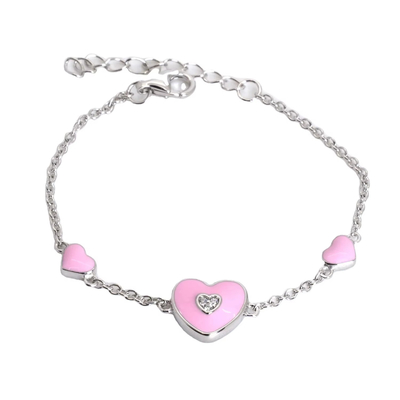 Oportunidad de la boda Rosado de corazón de los pendientes para el collar de joyería conjuntos