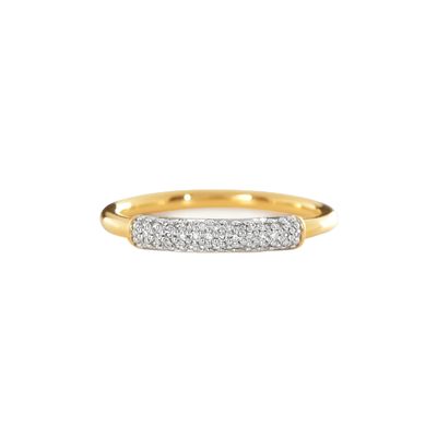 925 plata esterlina 18K dorado CZ anillo de apilamiento para mujeres
