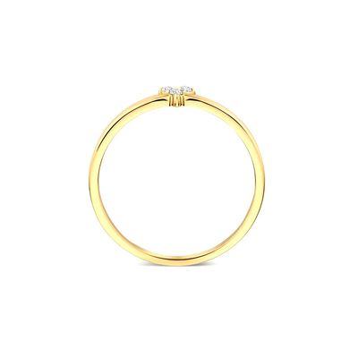 925 Sterling Silver Gold Revestido CZ Anillo de loto para mujeres