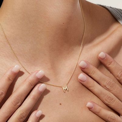 Dainty Custom Name Necklace in 925 Sterling Silver with Initial Letter Pendant - Fine Jewelry for Women