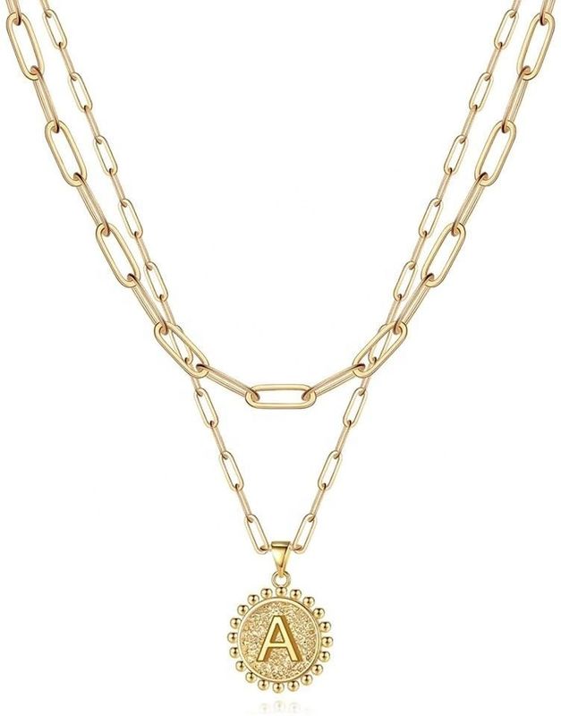 Collar apilable con colgante doble de plata de ley 925 hecho a mano con entrega en 30 días