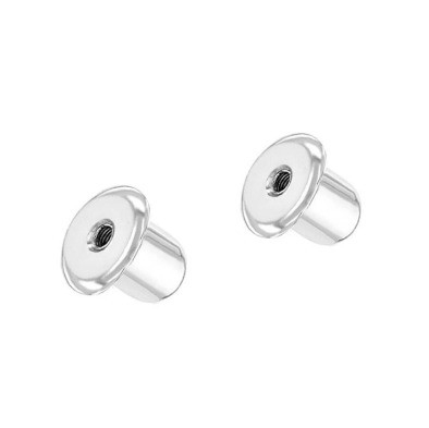 FedEx Express Reverso de tornillo plateado para los pendientes de niños en plata esterlina 925