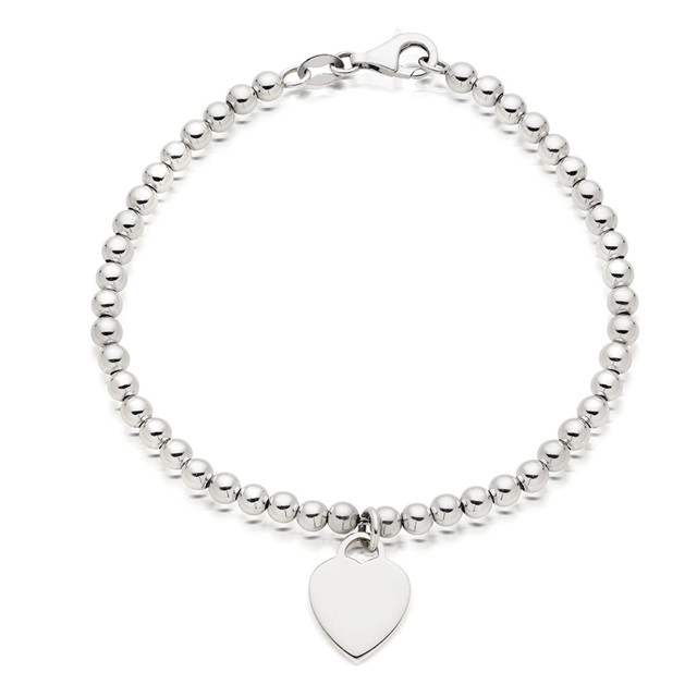 Brazalete de forma de corazón y árbol con perlas de encanto 925 de plata esterlina para brazaletes de mujer