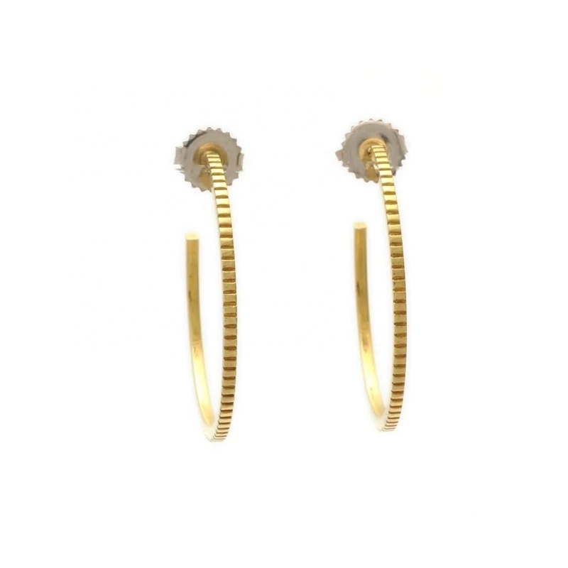 Los pendientes de aro de oro contemporáneo 925 de plata esterlina 18K con el logotipo del cliente 30 * 30mm