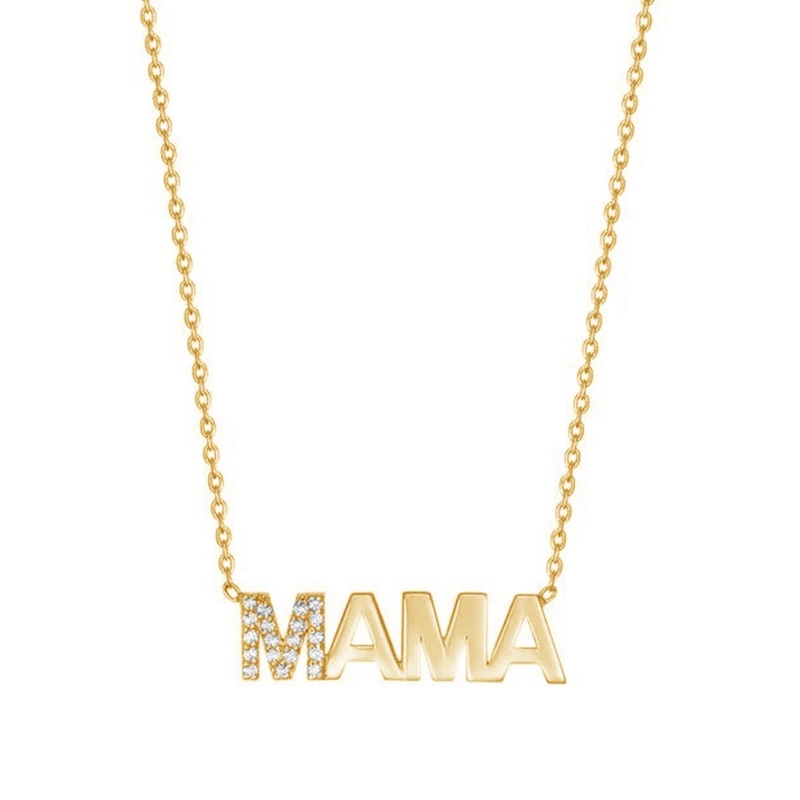 Engagement 2022 Unico MAMA 18K Oro mayorista Días de la Madre Regalos 925 Collar de Plata Esterlina Joyería