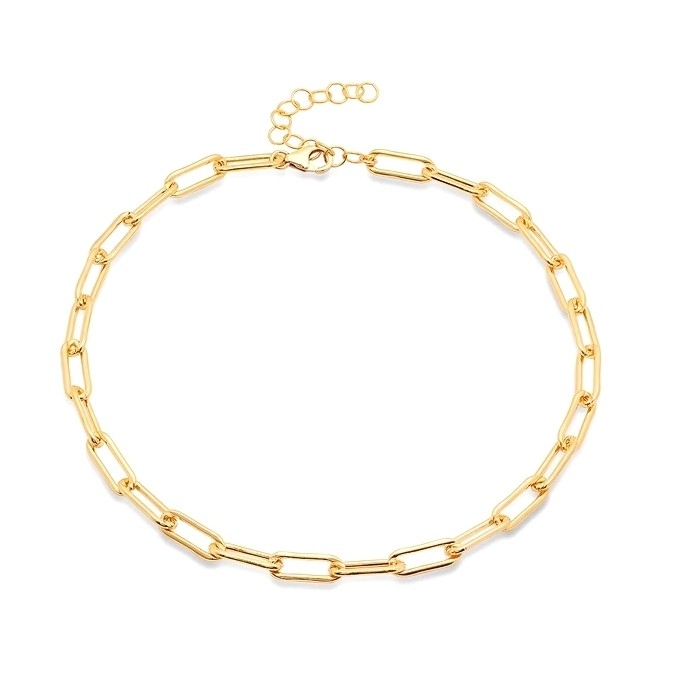 Cadena dorada de 18K para hombres y mujeres Collares de acero inoxidable de moda gruesa