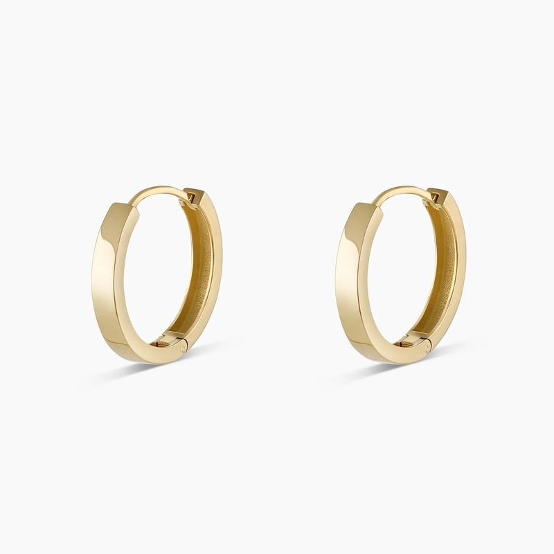 18K Oro Revestido Simples Abrazos Solidos Ares de Moda Joyas para Niñas Diseño Clásico